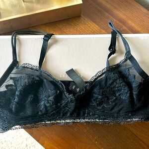 La Perla black lace triangle bra